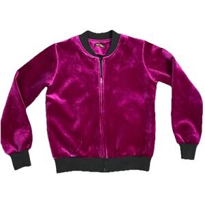 Roseri Velour  Bomber Jacket Womens Small